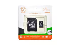 Карта пам'яті T &G 64GB microSDXC class 10 UHS-I (TG-64GBSDCL10-01) - Фото