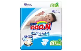 Підгузник GOO.N для дітей 4-8 кг розмір S на липучках 84 шт. (843153) - Фото