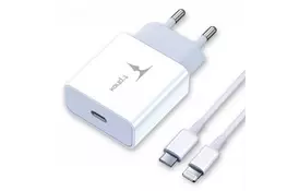 Зарядний пристрій T-PHOX PD 18W Charger + C-Lightning 18W cable 1m (White) (T-P01 (W) + C-Lightning) - Фото