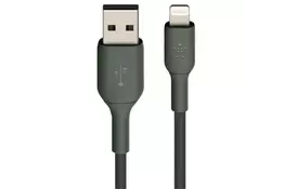 Дата кабель USB 2.0 AM to Lightning 1.0m midnight green Belkin (CAA001BT1MMG) - Фото