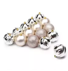 Елочная игрушка ColorWay Merry Christmas mix 16шт (8см) PEARL_OEM (CW-MCB816PEARL_OEM)