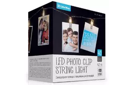 Гирлянда ColorWay Светодиодная с прищепками для фото 40 LED/4.2M USB (CW-LCP-40L42BU) - Фото