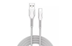 Дата кабель ColorWay USB 2.0 AM to Type-C 1.0m line-drawing white (CW-CBUC029-WH) - Фото