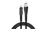 Дата кабель ColorWay USB 2.0 AM to Lightning 1.0m zinc alloy + led black (CW-CBUL035-BK)