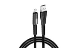 Дата кабель ColorWay USB 2.0 AM to Lightning 1.0m zinc alloy + led black (CW-CBUL035-BK)