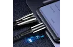 Дата кабель ColorWay USB 2.0 AM to Type-C 1.0m zinc alloy + led black (CW-CBUC035-BK)