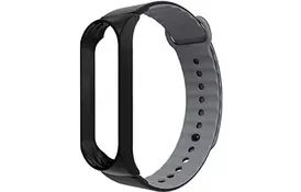 Ремінець для фітнес браслета Armorstandart Sport Silicone Band для Xiaomi Mi Band 3 Black/Grey (ARM54514) - Фото