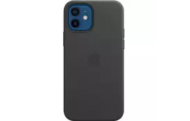 Чехол для моб. телефона Apple iPhone 12 | 12 Pro Leather Case with MagSafe - Black (MHKG3ZE/A) - Фото