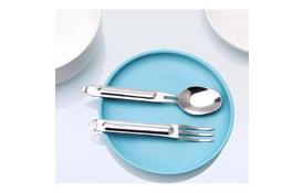 Набір туристичного посуду NexTool Stainless Steel вилка + ложка (665000) - Фото