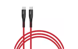 Дата кабель USB Type-C to Type-C 18W 1,2m CBRNYTT1 red Intaleo (1283126504112) - Фото