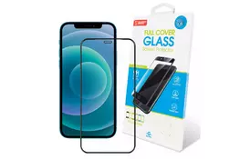 Стекло защитное GLOBAL Full Glue Apple Iphone 12 (black) (1283126506369) - Фото