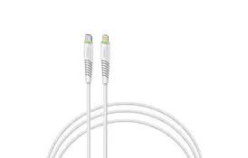 Дата кабель USB Type-C to Lightning 18W 1,2m CBFLEXTL1 white Intaleo (1283126504099) - Фото