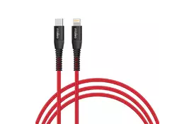 Дата кабель USB Type-C to Lightning 18W 1,2m CBRNYTL1 red Intaleo (1283126504129) - Фото