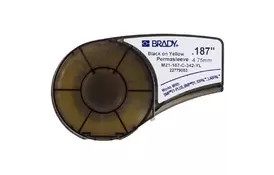 Етикетка Brady термозбіжна трубка, 1.57 - 3.81 мм, Black on Yellow (M21-187-C-342-YL) - Фото