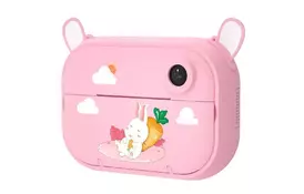 Интерактивная игрушка XoKo Цифровой детский фотоапарат- принтер Розовый Зайка + бумага (KVR-1500-PN-BG) - Фото
