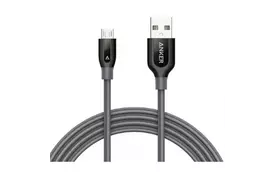 Дата кабель USB 2.0 AM to Micro 5P 1.8m V3 Powerline+ Space Gray Anker (A8143HA1/A8143GA1) - Фото