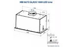 Вытяжка кухонная MINOLA HBI 6673 BL GLASS 1000 LED Line