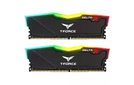 Модуль пам'яті для комп'ютера DDR4 16GB (2x8GB) 3200 MHz T-Force Delta Black ARGB Team (TF3D416G3200HC16CDC01) - Фото