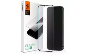 Скло захисне Spigen iPhone 12 mini FC Black HD (1Pack) (AGL01534) - Фото