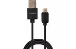Дата кабель USB 2.0 AM to Type-C 1.0m 3A 22W PVC black Vinga (VCPUSBTC3ABK)