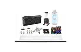 Набір для зборки CBO ThermalTake Pacific M240, R 240mm/Hard Tube/pure clear coolant (CL-W216-CU00SW-A) - Фото