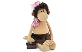 Мягкая игрушка ORANGE Обезьяна в шляпке и с сумочкой, 55 см (5012/35SK) - Фото