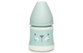Бутылочка для кормления Suavinex Уютные истории с круглой соской медленный поток, 150 мл бирю (306667) - Фото