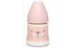 Бутылочка для кормления Suavinex Уютные истории с круглой соской медленный поток, 150 мл розо (306673)