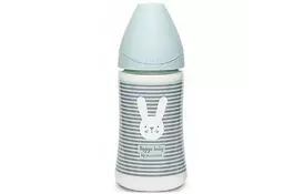 Бутылочка для кормления Suavinex 3-позиционная соска Hygge Уютные истории 270 мл бирюзовая (306683) - Фото