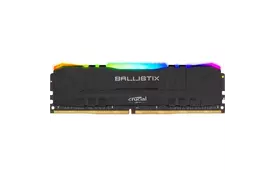 Модуль пам'яті для комп'ютера DDR4 16GB 3200 MHz Ballistix Black RGB MICRON (BL16G32C16U4BL) - Фото