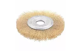 Щетка для электроинструмента Tolsen дисковая 125 мм х 22.2 мм, гофрированная проволока 0.3 мм (77527) - Фото