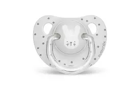 Пустышка Suavinex Hygge анатом.Уютные истории 18+ мес. серый зайчик (306581) - Фото