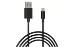 Дата кабель USB 2.0 AM to Lightning 1.0m Cu, 2.1А, Black Grand-X (PL01B)