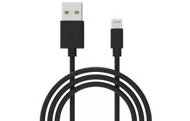 Дата кабель USB 2.0 AM to Lightning 1.0m Cu, 2.1А, Black Grand-X (PL01B) - Фото