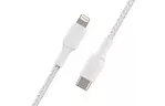 Дата кабель USB 2.0 AM to Lightning 1.0m BRAIDED white Belkin (CAA004BT1MWH)