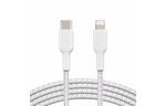 Дата кабель USB 2.0 AM to Lightning 1.0m BRAIDED white Belkin (CAA004BT1MWH)