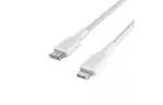 Дата кабель USB 2.0 AM to Lightning 1.0m BRAIDED white Belkin (CAA004BT1MWH)