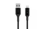 Дата кабель USB 2.0 AM to Lightning 1.2m Smart LED black Belkin (CAA007BT04BK)