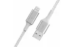 Дата кабель USB 2.0 AM to Lightning 1.2m Smart LED white Belkin (CAA007BT04WH)