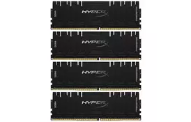 Модуль пам'яті для комп'ютера DDR4 128GB (4x32GB) 3600 MHz HyperX Predator Black Kingston (HX436C18PB3K4/128) - Фото