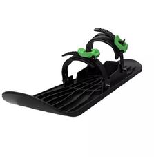 Санки Plastkon OneFoot Miniski Монолыжа черная с зеленым (49652)