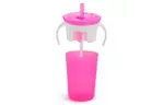 Поильник-непроливайка Munchkin Snack and Sip розовая (735282114762) (10867.02)