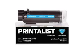 Тонер-картридж PRINTALIST Xerox Ph6510N, WC 6515N, 106R03693 Cyan (Xerox-6510C-PL) - Фото