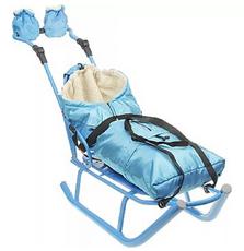 Санки Anmar Active рег.ручка+конверт+муфта синие (Anmar Active синий)