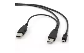 Дата кабель USB 2.0 AMx2 to Mini 5P 1.8m Cablexpert (CCP-USB22-AM5P-6) - Фото