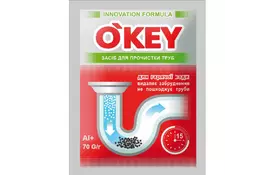 Чистящее средство O'KEY для прочистки труб (гарячая вода) (4820049381665) - Фото