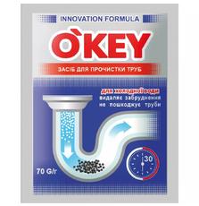 Чистящее средство O'KEY для прочистки труб (холодная вода) (4820049381474)