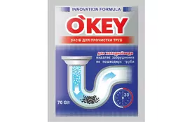 Чистящее средство O'KEY для прочистки труб (холодная вода) (4820049381474) - Фото