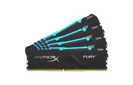 Модуль пам'яті для комп'ютера DDR4 64GB (4x16GB) 2400 MHz HyperX Fury Kingston (HX424C15FB4AK4/64) - Фото