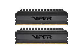Модуль памяти для компьютера DDR4 8GB (2x4GB) 3000 MHz Viper 4 Blackout Patriot (PVB48G300C6K) - Фото